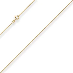 1,3mm Rund-Ankerkette Goldkette Collier Halskette aus 585 Gold Gelbgold 36cm