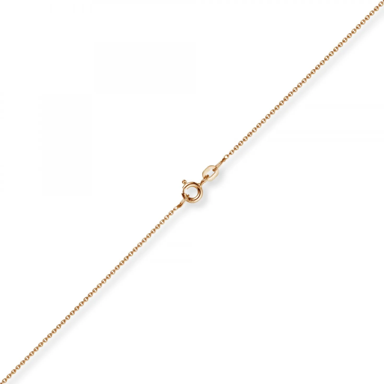 1,1mm Rund-Ankerkette 750 Gold Rotgold Kette Collier Halskette, 45cm