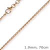 1,9mm Rund-Ankerkette 750 Gold Rotgold Kette Collier Halskette, 70cm
