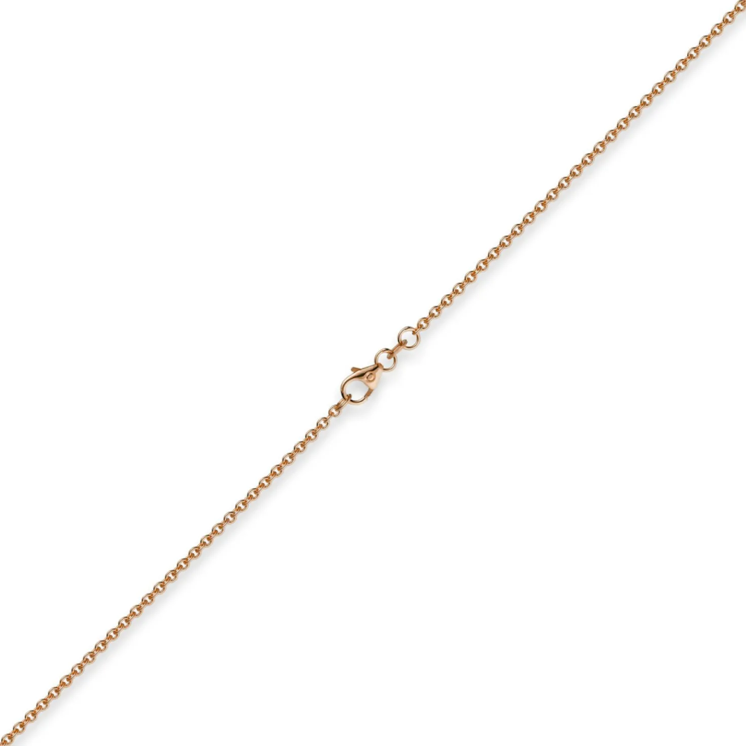 1,9mm Rund-Ankerkette 750 Gold Rotgold Kette Collier Halskette, 80cm