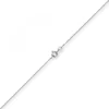 1,1mm Rund-Ankerkette 585 Gold Weißgold Kette Collier Halskette, 45cm