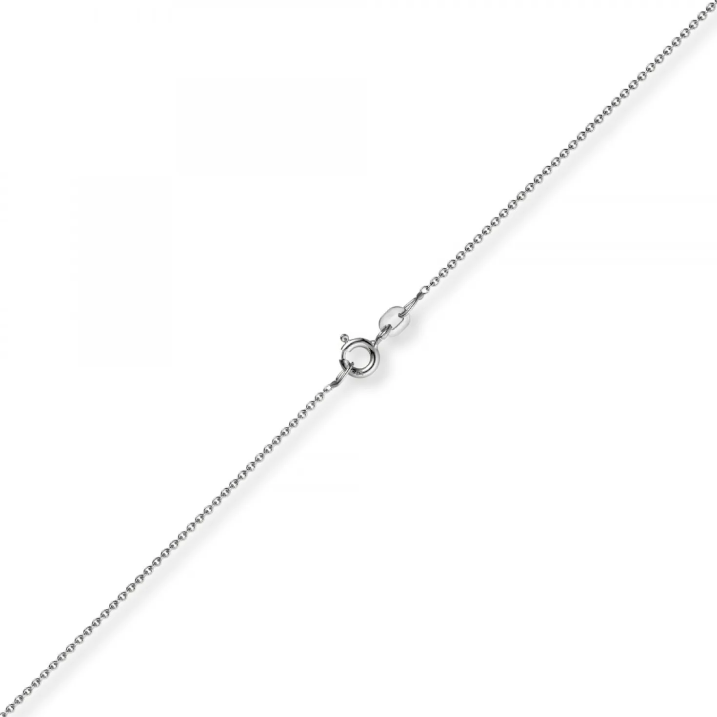 1,1mm Rund-Ankerkette 585 Gold Weißgold Kette Collier Halskette, 38cm