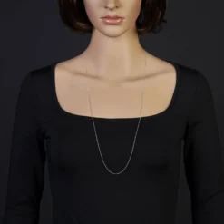 1,1mm Rund-Ankerkette 585 Gold Weißgold Kette Collier Halskette, 80cm
