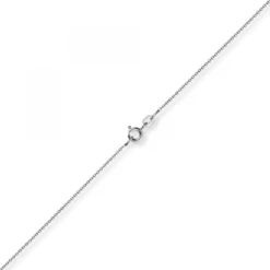 1,1mm Rund-Ankerkette 585 Gold Weißgold Kette Collier Halskette, 40cm