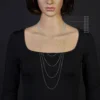 1,1mm Rund-Ankerkette 585 Gold Weißgold Kette Collier Halskette, 36cm