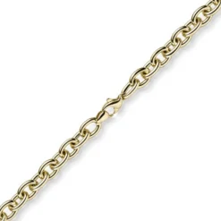 7,5mm Rundankerkette Halskette Collier aus 585 Gold Gelbgold 45cm