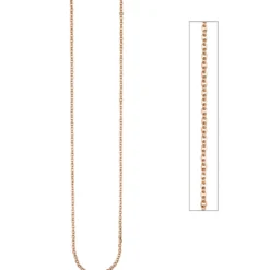 2,2mm Rundankerkette Halskette Collier aus Edelstahl in rotgold Farbe 46cm