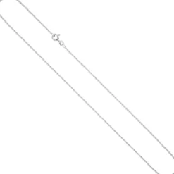 1,5mm Rundanker-Kette Halskette Collier aus 925 Silber rhodiniert 60cm