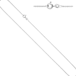 1,5mm Rundanker-Kette Halskette Collier aus 925 Silber rhodiniert 55cm