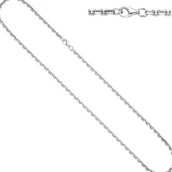 3,9mm Rundankerkette Halsschmuck aus 925 Silber rhodiniert diamantiert, 55cm