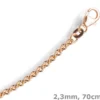 2,3mm Rund-Ankerkette Kette Collier, 585 Gold Rotgold Goldkette, 70cm