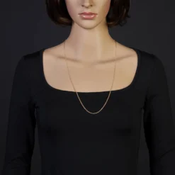 2,3mm Rund-Ankerkette Kette Collier, 585 Gold Rotgold Goldkette, 70cm