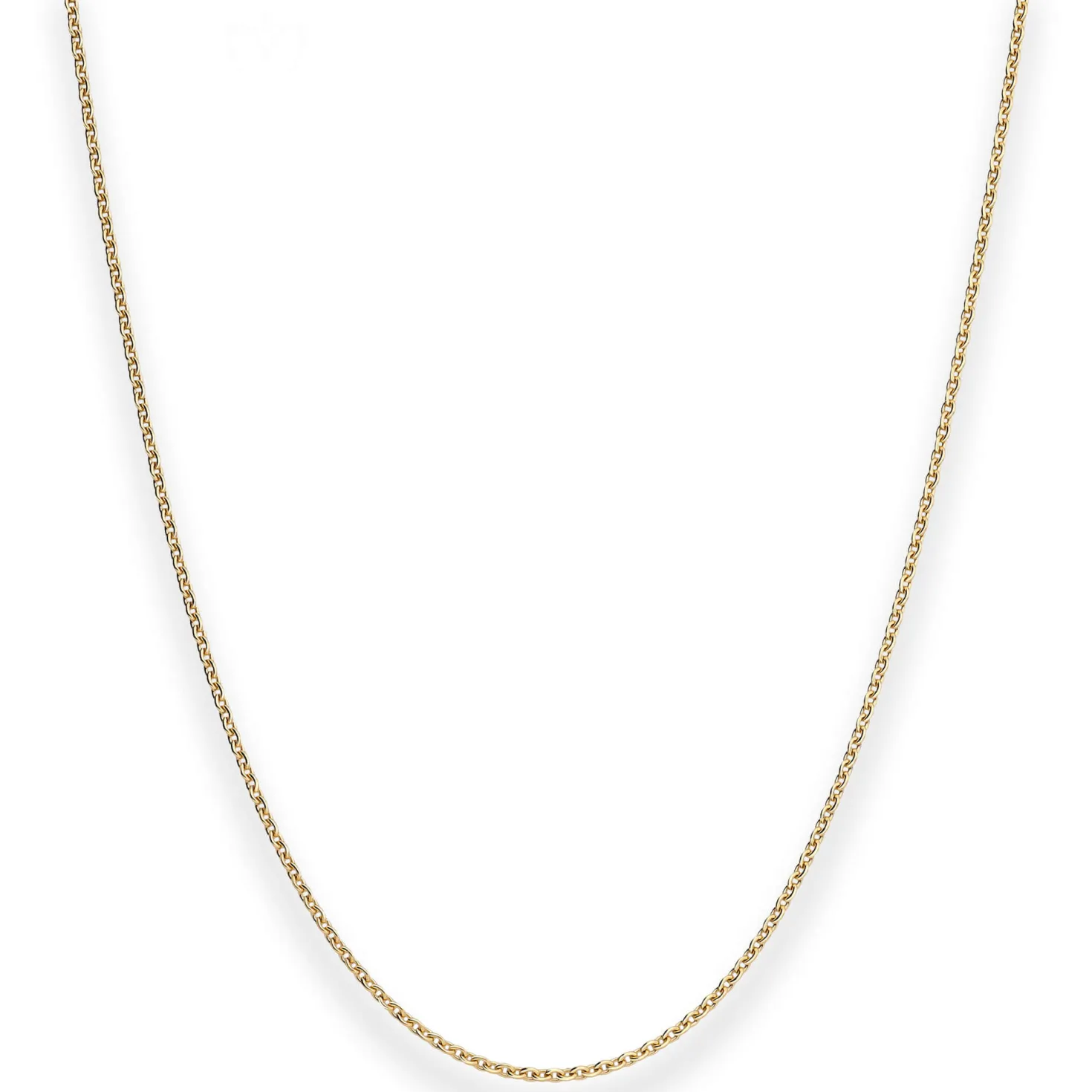 1,5mm Rund-Ankerkette Kette Collier aus 750 Gold Gelbgold 45cm mit Zwischenöse