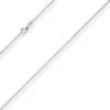 1,3mm Rund-Ankerkette Kette Collier aus 585 Gold Weißgold 40cm mit Zwischenöse