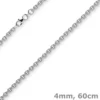 4mm Rund-Ankerkette Kette Collier Halskette 750 Gold Weißgold 60cm Halsschmuck