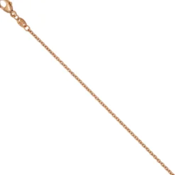 1,5mm Rundankerkette Kette Collier aus 585 Rotgold Gold, Goldkette, 45 cm