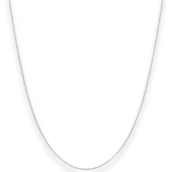 1,1mm Rund-Ankerkette Kette Collier aus 750 Gold Weißgold 40cm mit Zwischenöse