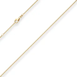 1,3mm Rund-Ankerkette Kette Collier aus 585 Gold Gelbgold 45cm mit Zwischenöse