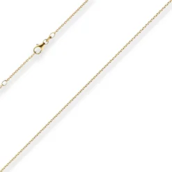 1,5mm Rund-Ankerkette Kette Collier aus 585 Gold Gelbgold 45cm mit Zwischenöse