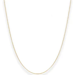 1,1mm Rund-Ankerkette Kette Collier aus 585 Gold Gelbgold 45cm mit Zwischenöse