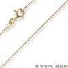 0,8mm Rund-Ankerkette Kette Collier Halskette aus 750 Gold Gelbgold 40cm