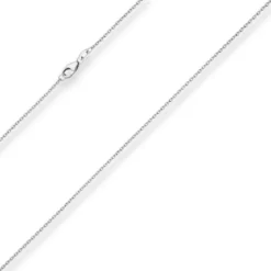 1,5mm Rund-Ankerkette Kette Collier Halskette aus 925 Silber rhodiniert 55cm