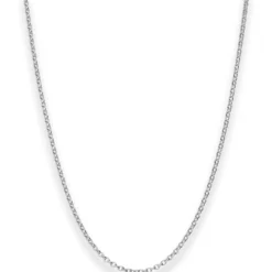 1,5mm Rund-Ankerkette Kette Collier Halskette aus 925 Silber rhodiniert 70cm