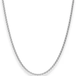 2,4mm Rund-Ankerkette Kette Collier Halskette aus 925 Silber rhodiniert 45cm