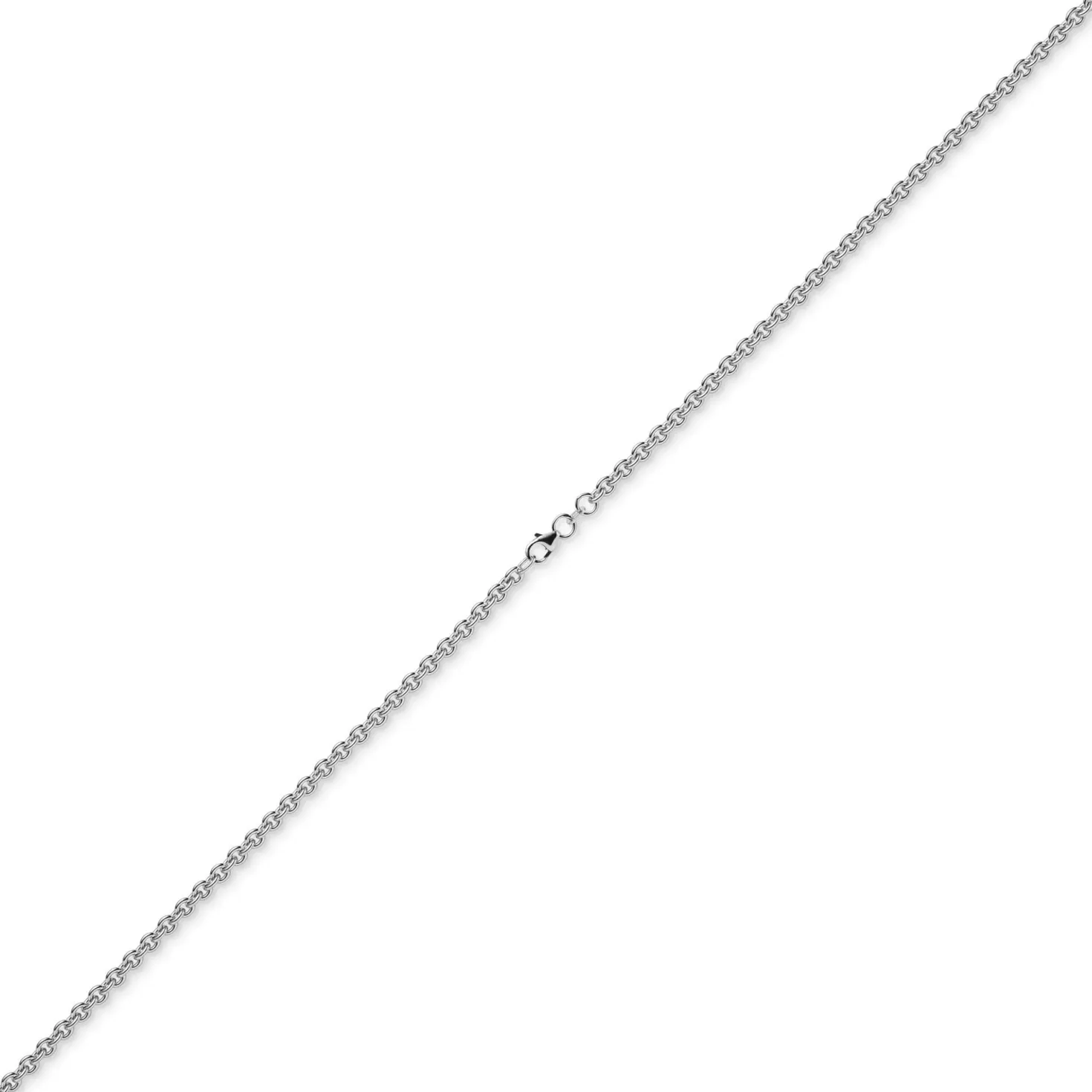 4mm Rund-Ankerkette Kette Collier Halskette 585 Gold Weißgold 50cm Halsschmuck