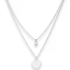 1,1mm Rund-Ankerkette Kette Collier Herz Halskette aus 925 Silber 38cm Zirkonia