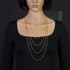 2,3mm Rundankerkette Kette Collier, 750 Gold Rotgold, Goldkette, 42cm