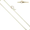 1,9mm Rundankerkette Kette Halskette Collier aus Edelstahl in Goldfarbe 46cm