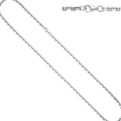 3,4mm Rundankerkette Kette Halskette Collier aus 925 Silber diamantiert, 50cm