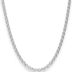 4mm Rund-Ankerkette Silberkette Collier Halskette aus 925 Silber 60cm