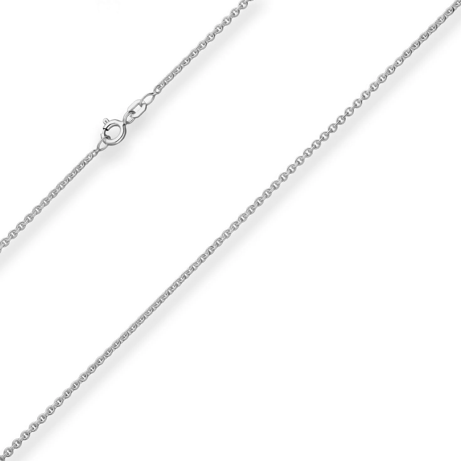 2mm Rund-Ankerkette Silberkette Collier Halskette aus 925 Silber rhodiniert 80cm