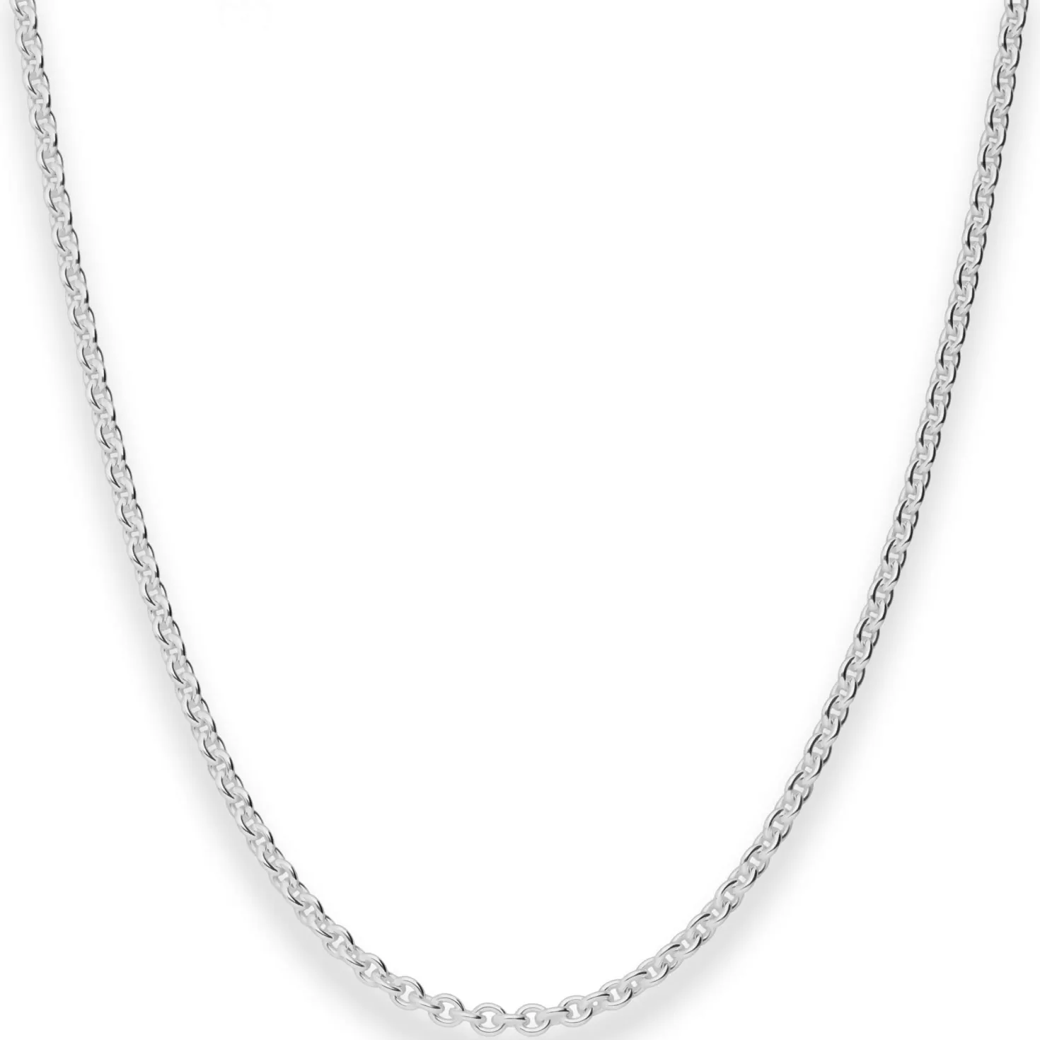 2,8mm Rund-Ankerkette Silberkette Collier Halskette aus 925 Silber 60cm
