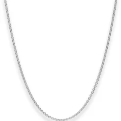 2mm Rund-Ankerkette Silberkette Collier Halskette aus 925 Silber rhodiniert 60cm