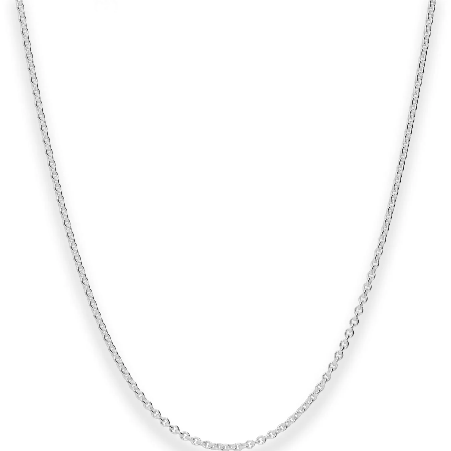 2mm Rund-Ankerkette Silberkette Collier Halskette aus 925 Silber 55cm
