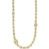9,5mm Schiffsanker Kette Halskette Collier aus 585 Gold Gelbgold glänzend 60cm