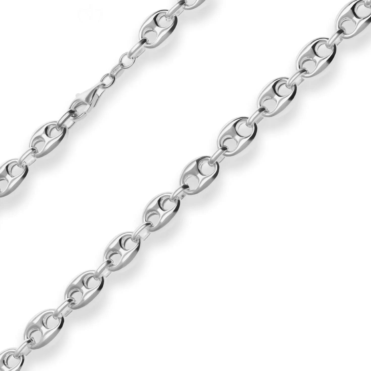 9,3mm Schiffsankerkette Silberkette Collier Halskette aus 925 Silber 55cm