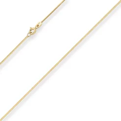 0,9mm Schlangenkette diamantiert Collier Halskette aus 585 Gold Gelbgold 42cm