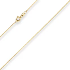 0,8mm Schlangenkette diamantiert Collier Halskette aus 585 Gold Gelbgold 42cm