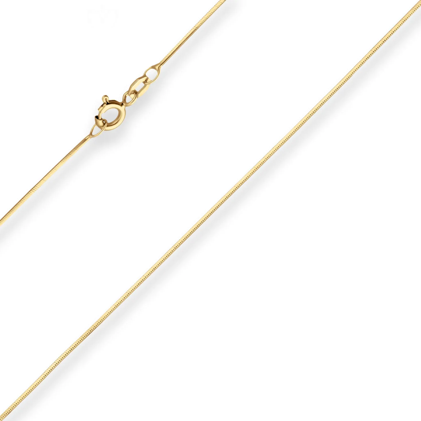 0,8mm Schlangenkette diamantiert Collier Halskette aus 375 Gold Gelbgold 45cm