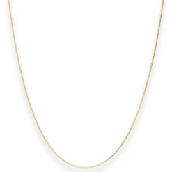 0,8mm Schlangenkette diamantiert Collier Halskette aus 375 Gold Gelbgold 42cm