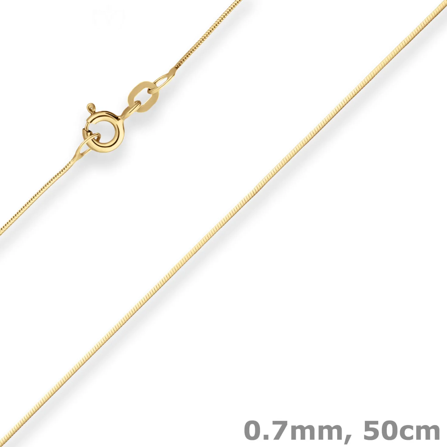 0,7mm Schlangenkette diamantiert Collier Halskette aus 333 Gold Gelbgold 50cm