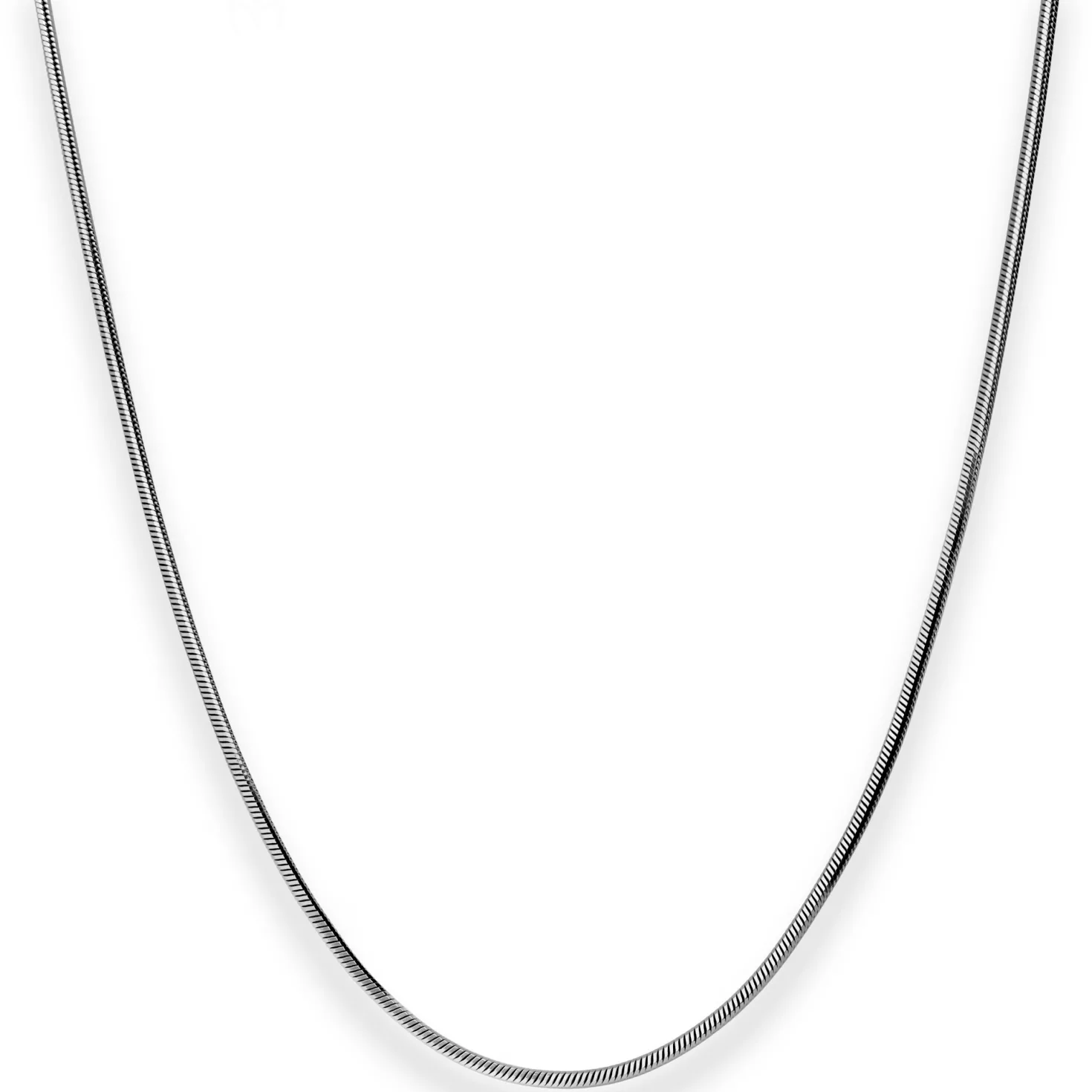 1,2mm Schlangenkette diamantiert Kette Collier aus 925 Silber rhodiniert 60cm