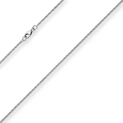 1,2mm Schlangenkette diamantiert Kette Collier aus 925 Silber rhodiniert 42cm