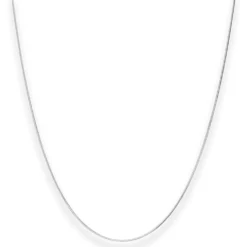0,8mm Schlangenkette diamantiert Kette Collier aus 925 Silber rhodiniert 40cm