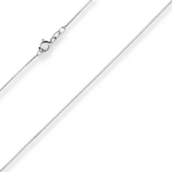 0,8mm Schlangenkette diamantiert Kette Collier aus 925 Silber rhodiniert 40cm