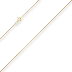 0,8mm Schlangenkette Goldkette Collier Halskette aus 585 Gold Gelbgold 42cm